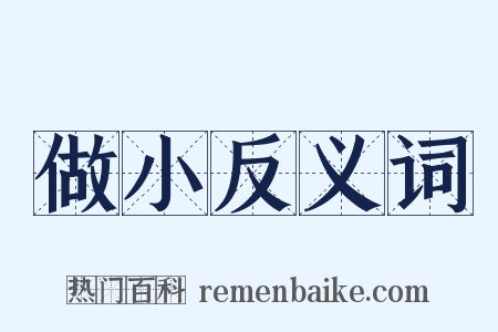 做小反义词是什么意思的图片